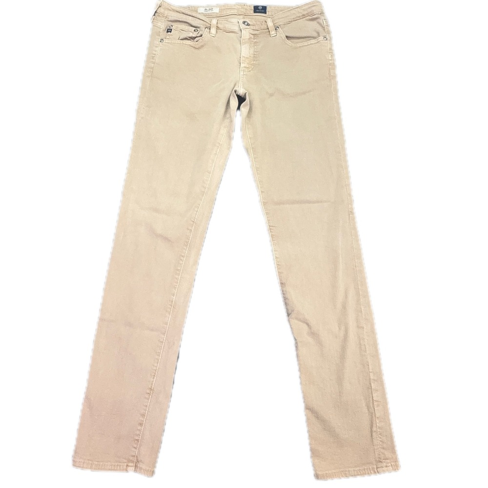 AG Adriano Goldschmied The Stilt Cigarette Jeans Womens 30R Tan Khaki Slim Fit